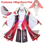 Guuji Yae yae miko cosplay k&otilde;rvad mehele n&auml;gemine k&otilde;rva saba parukas kingad aksessuaarid neiu kost&uuml;&uuml;m pikk kleit S-(Full set+wig)