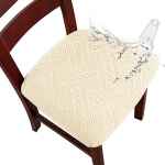 Veekindel tooli istmekate S&ouml;&ouml;gituba Jacquard Tahke toolipadja kate Stretch tooli kate k&ouml;&ouml;gile Pulmahotelli avaleht valge