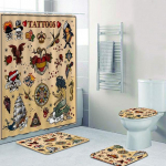 Sketch Joonis pealuu du&scaron;ikardina tarvikute komplekt 3D-prinditud Love You Red s&uuml;damekujuline pealuu du&scaron;ikardina dekoor 12 konksuga W90xH180cm valge