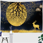 Kodukaunistus armas lumememm gobel&auml;&auml;n multikas J&otilde;uluhirv maastik seinaripp elutoa seinakaunistuse taustariie 100x75cm