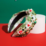 Juuksepael naiste j&otilde;uluv&auml;rviline t&uuml;rkiissinine inkrusteeritud kristallist laia servaga kommiv&auml;rvi peapael Mitmek&uuml;lgne peakate One Size punane