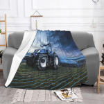 Lahe autotraktori mustriga tekk korallifliisist pehme kevads&uuml;gis kaasaskantavad pehmed tekid diivani diivani voodikatete jaoks 75x100cm 30x40in