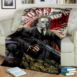 Rikkalik 3D dollari euroraha mustriga tekk, pehme tekk koju magamistoa voodi diivan pikniku reisikontori kattetekk lastele 76x102cm(30x40in)