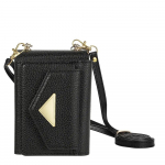 Crossbody kaelarihmaga nahast &uuml;mbris Samsung Galaxy Z Flip 5 4 3 S23 S22 Ultra S21 FE A14 A54 A13 A53 rahakoti kaardihoidja kaelakee p&otilde;rutuskindel kate Samsung Galaxy Z Flip 3 must