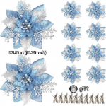 10/5/1tk 14,5 cm Glitter Kunstlilled J&otilde;ulupuu kaunistus Head uut aastat Kaunistused J&otilde;ulud v&otilde;ltslilled s&uuml;nnip&auml;ev 10pcs