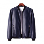 Vinatge siledast kunstnahast tuulekindel jope pluss suuruses aluskrae &uuml;hev&auml;rviline pikkade varrukatega t&otilde;mblukk L sinine