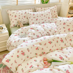 Puhas puuvillane 60-arvuline neljaosaline komplekt, puhtast puuvillast paksendatud voodi, kolmeosaline komplekt, pika klambriga puuvill, v&auml;ike v&auml;rske tekikott, liibuv lina 0.9m bed sheet 3pcs