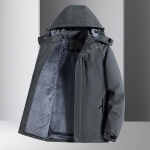 Talvine fliisvoodriga jakk Meeste fliisvoodriga paksendatud &otilde;uem&auml;gironimisjope Tuule- ja veekindel m&auml;gironimisjope L hall v&auml;rv