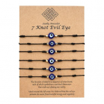 6 tk Evil Eye k&auml;ev&otilde;ru 7 s&otilde;lmega Lucky Protection Naiste meeste pereaksessuaarid must