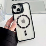 Luksuslik n&auml;htamatu alusega magnetiline telefoni&uuml;mbris iPhone'i 15 14 13 12 11 Pro Max jaoks l&auml;bipaistev p&otilde;rutuskindel kate iPhone 11 must