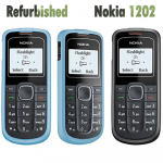 Renoveeritud Nokia originaal Nokia 1202 mobiiltelefon No charger sinine