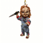 1tk Scar Face Murder 2D lame akr&uuml;&uuml;lripats, auto tahavaatepeegli kaunistusega ripats, Halloweeni kaunistus, koti ja v&otilde;tmehoidja tarvikud 1pc pruun