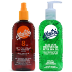 Malibu spf8 pruunistav &otilde;li 200ml + aaloe geel p&auml;rast p&auml;evitamist 200ml