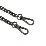 Kotiketi rihm Tugev metallist lukuga konksu klamber Crossbody k&auml;ekott K&auml;ekott &Otilde;larihma vahetuskott DIY tarvikud 120cm must