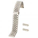 Tugevast roostevabast terasest kellarihm 12mm 13mm 14mm 16mm 17mm 18mm 19mm 20mm 21mm 22mm universaalne rihm, kumera otsaga k&auml;epaela tarvik silver 18mm