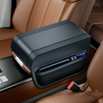 Auto k&auml;etoe padi k&auml;epadja keskkonsooli kaitse hoiutaskute kaitsega pehme PU-nahk pruun