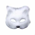 Karvane Rebane Mask Loomade Cosplay Karneval Prom Holiday Props Peakatted Mardi Gras valge