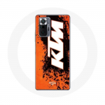 Coque pour Xiaomi Redmi Note 10 Pro KTM Logo blanc fond orange