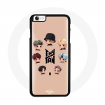 Coque pour Iphone 8 BTS TinyTAN Animation Affiche RM Jin Suga J-Hope Jimin V Et Jungkook