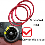 Car Air Conditioner AC Vent Outlet Ring Trim For Mazda MX-5 MX5 mazda 2 CX-3 CX3  RF ND Car Accessories Red outlet ring