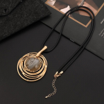 BLINGBAY naiste ripats-kaelakee retro suur &uuml;mmargune esmaklassiline kampsun, naiste pikk kaelakee, t&uuml;drukute s&uuml;nnip&auml;evaehte kingitus kuld