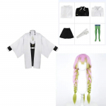 T&auml;iskasvanutele m&otilde;eldud deemonite tapja Kimetsu No Yaiba Anime Kimono Kanroji Mitsuri Cosplay parukas Halloweeni kost&uuml;&uuml;m naiste t&uuml;drukutele L-(Full set+wig)