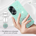&Uuml;mbris OPPO A78 A58 A18 A38 A79 4G A98 A96 A76 A16 A15 A57 A77 5G Reno 10 Pro 8 7 Lite 6 kaanega l&auml;bipaistev Glitter l&auml;ikiv Bling silikoon, pehme &otilde;huke OPPO A58