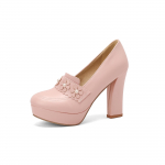 Q/Naiste k&otilde;rge kontsaga kingad kevad/suvi uus veekindel platvorm paks konts suur suur naiste kingad Four Seasons kingad 39 roosa