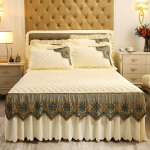 Crystal Velvet pitsist voodi seelik paksendatud soe tepitud voodikate madrats kaitsekate 1,5 M1,8 M 2,0 200*220cm 3pcs