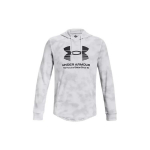 Under Armour Logo Prindiga Kamuflaažiga Kapuutsiga S&auml;rk Meestele Valge 1377185-100 XL