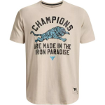 Under Armour Tr&uuml;kitud &uuml;mara kaelusega meeste T-s&auml;rk beež 1376897-804 XXL