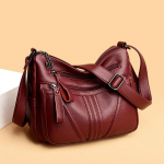 Nahast kott Keskealiste naiste kott Ema &otilde;lakott burgundiapunane