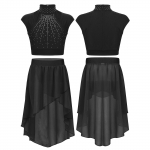 Lastele, t&uuml;drukutele, 2-osaline tantsuriietus, ballettv&otilde;imlemine, trikoo, sportlik k&auml;rbitud topp tutu seelikuga, l&uuml;&uuml;riline tantsukleit 5-6 Years must