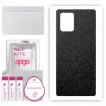apgo Protective Skin Sticker for the back compatible with Samsung Galaxy S10 Lite, Wrap Film, Foil, Vinyl - Pattern Black Honeycomb