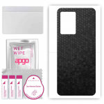 apgo Protective Skin Sticker for the back compatible with Realme Narzo 50 Pro 5G, Wrap Film, Foil, Vinyl - Pattern Black Honeycomb