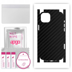 apgo Protective Skin Sticker for the back+sides compatible with Apple iPhone 14 Plus, Full Wrap Film, Foil, Vinyl - Pattern Carbon Black