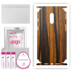 apgo Protective Skin Sticker for the back+sides compatible with OnePlus 7, Full Wrap Film, Foil, Vinyl - Pattern Tigerwood