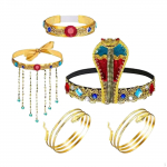 5x Women's Egyptian Costume Accessories Dress up Exquisite Snake Bracelet Beaded