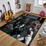 Ozzy Osbourne'i B&auml;ndi Tr&uuml;kitud Vaip Elutuba Magamistuba Moodne ja Esteetiline Libisemiskindel Vaip Fotograafia Rekvisiidid S&uuml;nnip&auml;evakingitus 150cm by 100cm