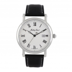 Mathey-Tissot City nahast rihm valge numbrilauaga kvarts HB611251ABR meeste k&auml;ekell