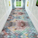 P&otilde;hjamaade stiilis elutoa vaip, koridori vaip, abstraktne geomeetriline magamistoa vaip, k&ouml;&ouml;gimatt, kristallveluurist uksematt 50x100cm