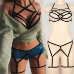 Naiste &otilde;&otilde;nsad elastsed puuri rinnahoidja sidemed, rihmaga rinnahoidja rinnahoidja rinnahoidja ja p&uuml;ksid L must