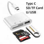 3-&uuml;hes C-t&uuml;&uuml;pi SD/TF-i USB-muundurid telefoni tahvelarvuti adapteri Typc C USB jaoks OTG Huawei Xiaomi Android-digikaablite jaoks