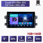 2 DIN auto Android-autoraadio multimeediumivideopleier Suzuki SX4 2006-2013 Bluetoothi ​​automaatse navigatsiooniga GPS DSP 1+16GB