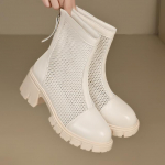 Naiste K&otilde;rge Kontsaga V&otilde;rkp&uuml;ksid Vabaaja S&uuml;gis L&auml;&auml;ne Saapad Kauboi Keskmise S&auml;&auml;rega Saapad L&uuml;hikesed Kasakad Botas K&otilde;rge Kontsaga &Otilde;&otilde;nes Saapad 40 elevandiluuvalge