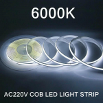 1-5 m Cob Led-ribavalgusti 220v 230V AC 240LED/m Painduvad lintvalgustid alaldiga Ei ole vaja voolu Lineaarne valgustus 2024 Uus 8M lahe valge v&auml;rv