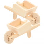 Miniatuurne k&auml;ru puidust aiak&auml;ru nukumaja tarvikud Mini liivak&auml;ru m&ouml;&ouml;bel Aed Mikromaastik Dekoratiivsete kaunistuste komplekt 2 12*5.5*5.1cm,2Pcs beež