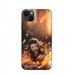 Coque Maniacase pour iPhone 15 Plus Demon Slayer Nezuko 3D art anime Manga