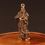 Retro Hiina vasest rikkuse jumal Guan Gongi kujuga kujude ornament, lauakaunistus