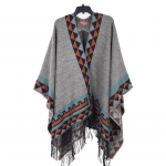 Prindi Patchwork Cashmere Feel Sallim&auml;his naistele Eest avatud vabaaja Stiilne soe Pont&scaron;o Cape Suured kampsunid Pehme kardigan Mitmek&uuml;lgsed sallid one size